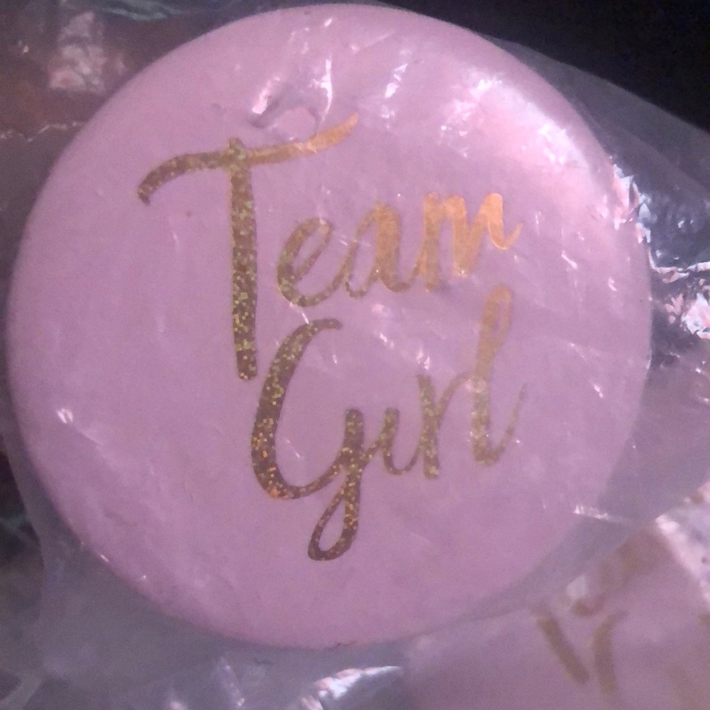 Girl Reveal Button Pins